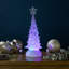 LED Lighted Acrylic Christmas Tree Decoration 10.5" Multicolor Lights
