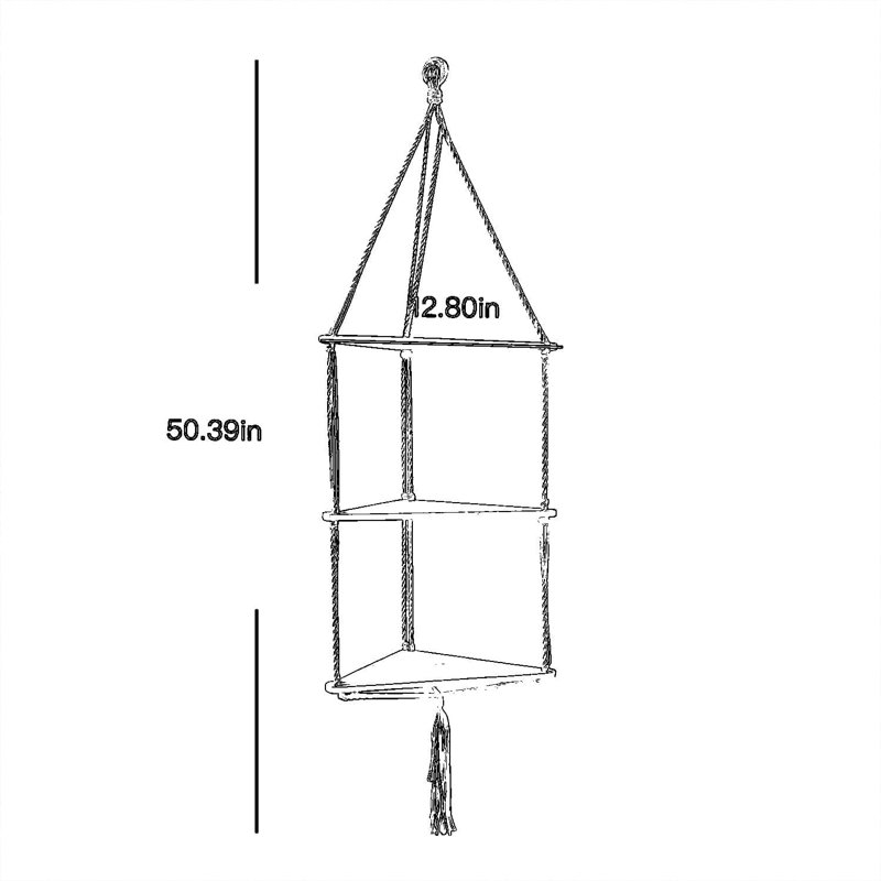 Tablette suspendue Macrame