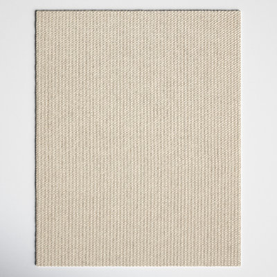 Alton Striped Handwoven Sisal/Wool Cream Area Rug