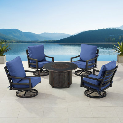 Ferrie 4 - Person Patio Conversation Set with Cushions