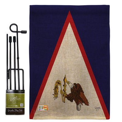 Double Sided 18.5'' H x 13'' W Burlap Flag Set