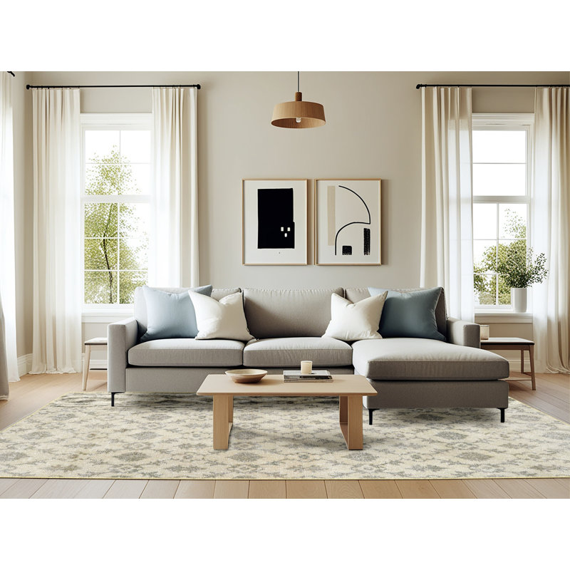 Roybal Wool Oriental Indoor Rug, Rectangle 6' x 9'