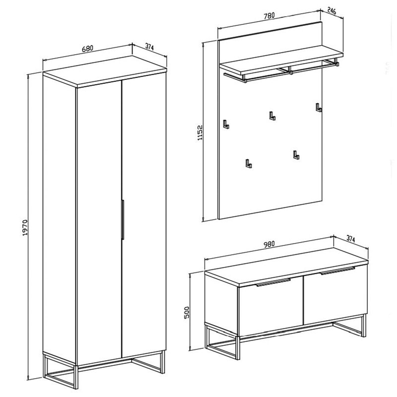 Dahlgreen 2 Door Wardrobe