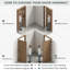Porte intérieure pré-suspendue à droite 24 po x 80 po avec ensemble de poignées démontables et charnières en nickel satiné, porte intérieure à 2 panneaux à âme creuse avec alésage et charnière pour porte de salle de bain, garde-manger, porte intérieure de buanderie-122258394-122258398