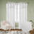 Recycled Cotton Blend Ruffle Tie-Top Curtain Pair-1504319489-1504319488