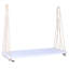 Balancelle de patio en bois, banc de balancelle suspendu avec coussin et coussins, cordes en chanvre de 10,8 pi pour le jardin, la cour, la pelouse, blanc-2048601567-2048601570
