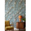 Papier peint floral branches d'oiseaux