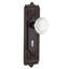 Egg & Dart Plate with Decorative Keyhole and White Porcelain Door Knob-882290512-886806000