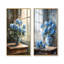 Hydrangeas In A Still Life Scene I - Collection de 2 panneaux de toiles florales-1618348524-1618348525
