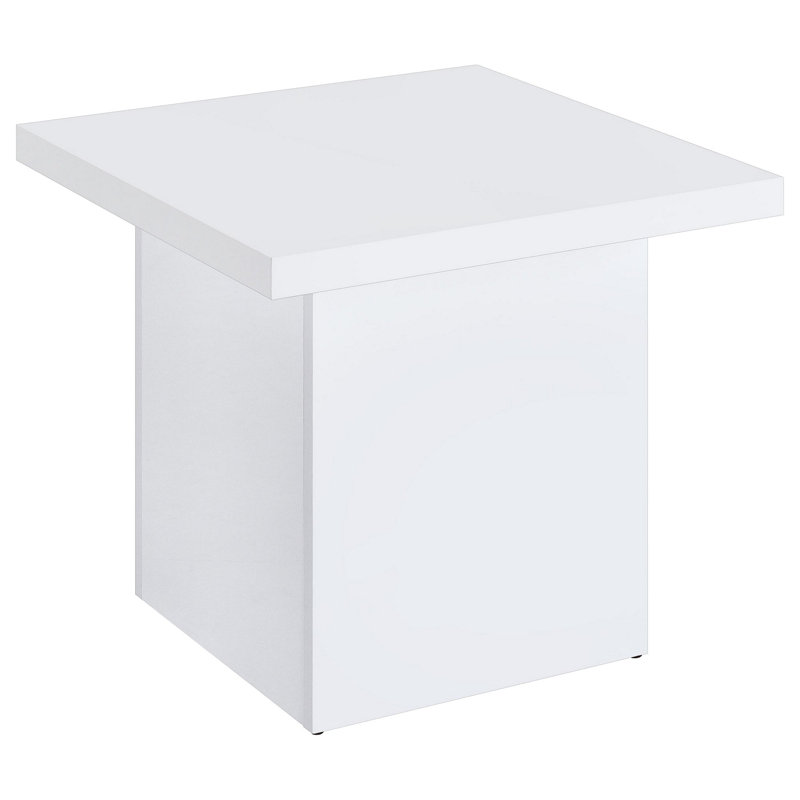 Table de bout blanche ultrabrillante