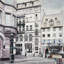 Scène de rue en Allemagne - villes beiges, reproduction d'art encadrée-939453023