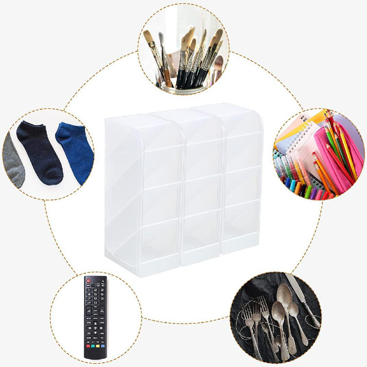 Idesign Clarity BPA-Free Plastic Customizable In-Drawer Storage Organizer Dividers, 16 inch x 9.2 inch x 1.99 inch, Adjustable