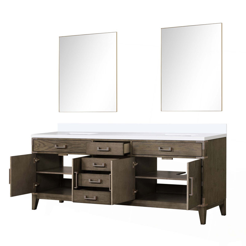 Double Bath Vanity with Mirrors