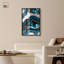 «Teal Tectonic III Shadowbox Print», art mural géode bleue par Art Remedy-115127653-115127657