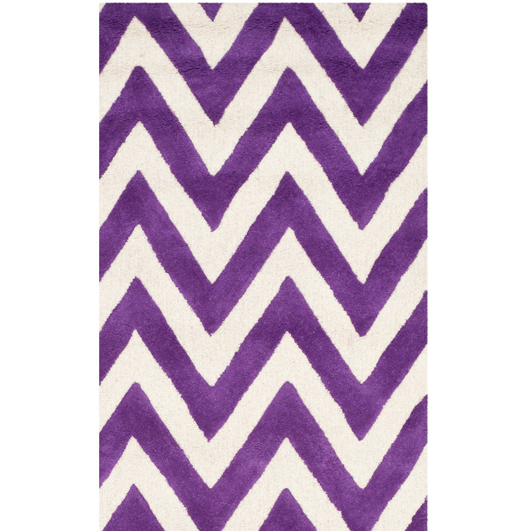 Sanyla Hand Tufted Wool Chevron Rug