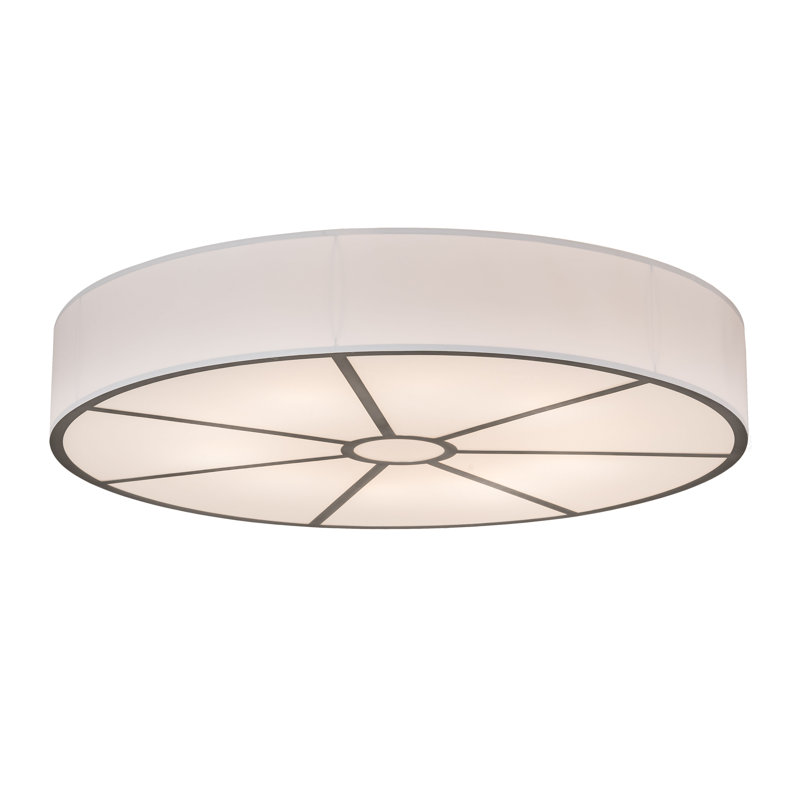 Plafonnier encastré en tissu, Thermolaqué nickel, H 10 po x l 60 po x P 60 po