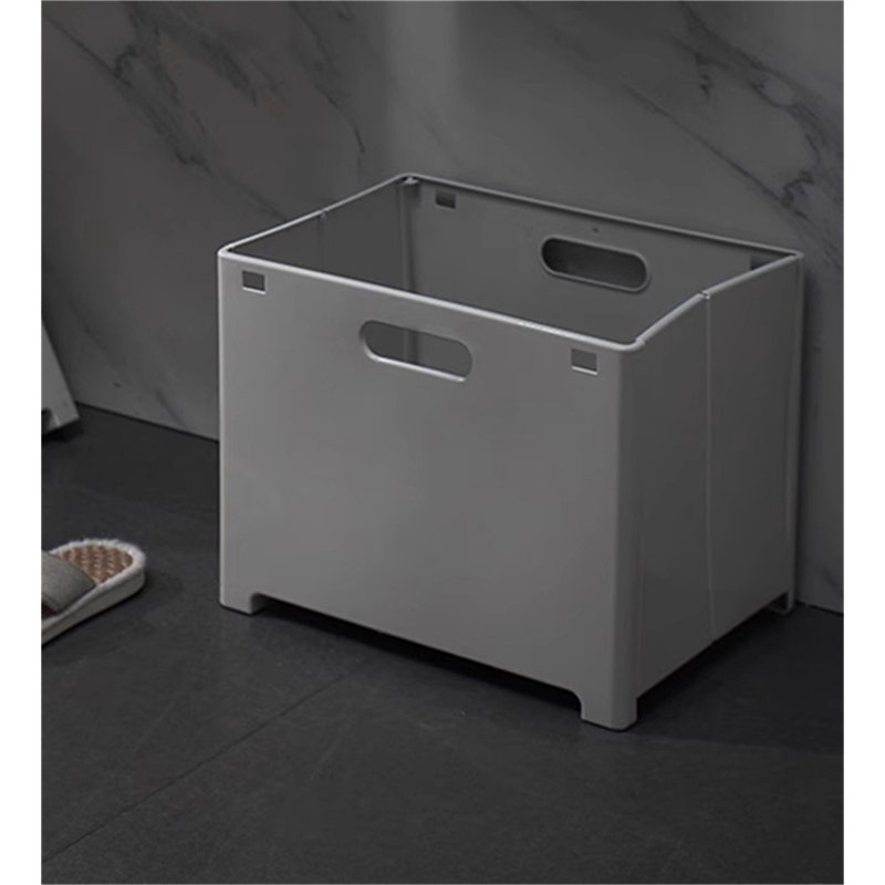 Laundry Hamper with Handles, Gray