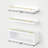 Floating Shelves For Wall With Cube Shelf, Wall Shelves With Metal Rail For Decor, Bathroom Organizers And Storage, Over Toilet Shelves For Bathroom, White&Gold-23201125