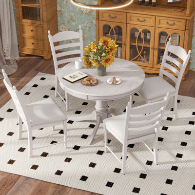 5-Piece Retro Functional Dining Table Set -  Alcott Hill®, C21068D80593467985A7DD3ACD14F261