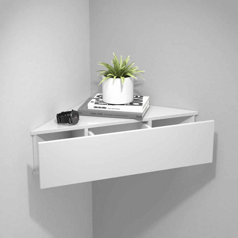 Sariel 60cm W Manufactured Wood Bedside Table, White