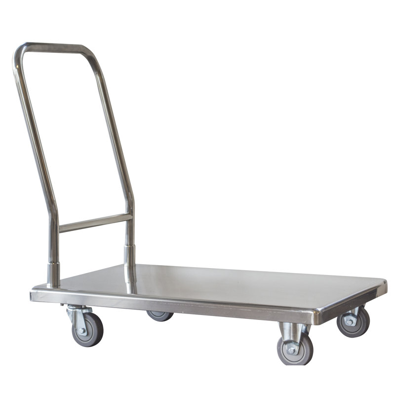 Heavy-Duty Stainless Steel Platform Truck with Metal Wheels