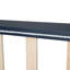 Lit simple bleu en bois en forme de voiture de course avec support à DEL et rembourré - Coussin de dossier confortable-838901314