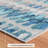 Paint Chip Blue Machine Printed Washable Rug-92286682