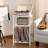 3-Tier Printer Stand With Vinyl Storage Shelf, Multi-Functional Side Table For Record Player, Office Equipment, And Books, Sturdy Metal Frame And Wooden Boards, Space-Saving Design