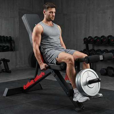 Himimi Adjustable Weight Bench with Leg Extension and Curl, 1200 lb Capacity, Incline and Flat Positions for Home Gym