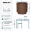 Slate Effect Reinforced Stone Outdoor Plant Pot, Frostproof Garden Flower Pot, Round Garden Planter with Drainage Holes-93635357-93635355