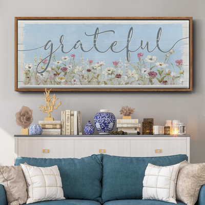«Bloomin Around Grateful», toile encadrée