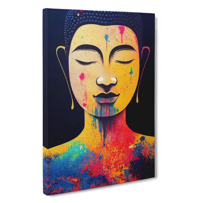 Paint Drip Buddha No.1 - Wrapped Canvas