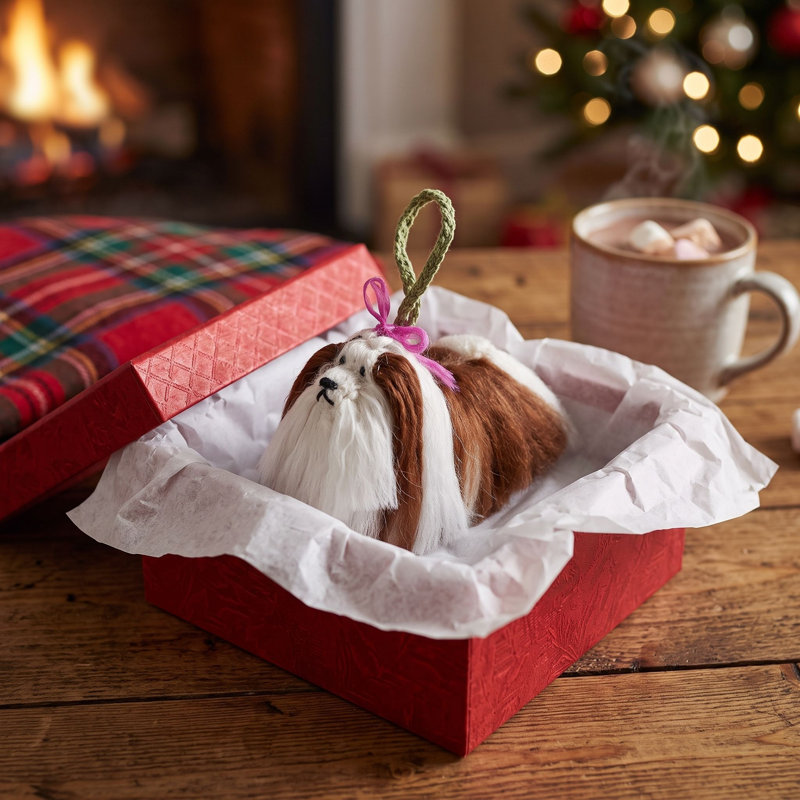 Arcadia Home Shih Tzu Hand-Knit Ornament