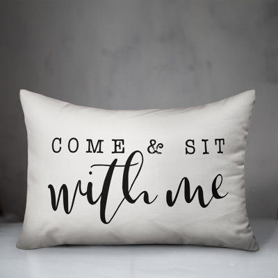 Textual Outdoor Throw Pillow