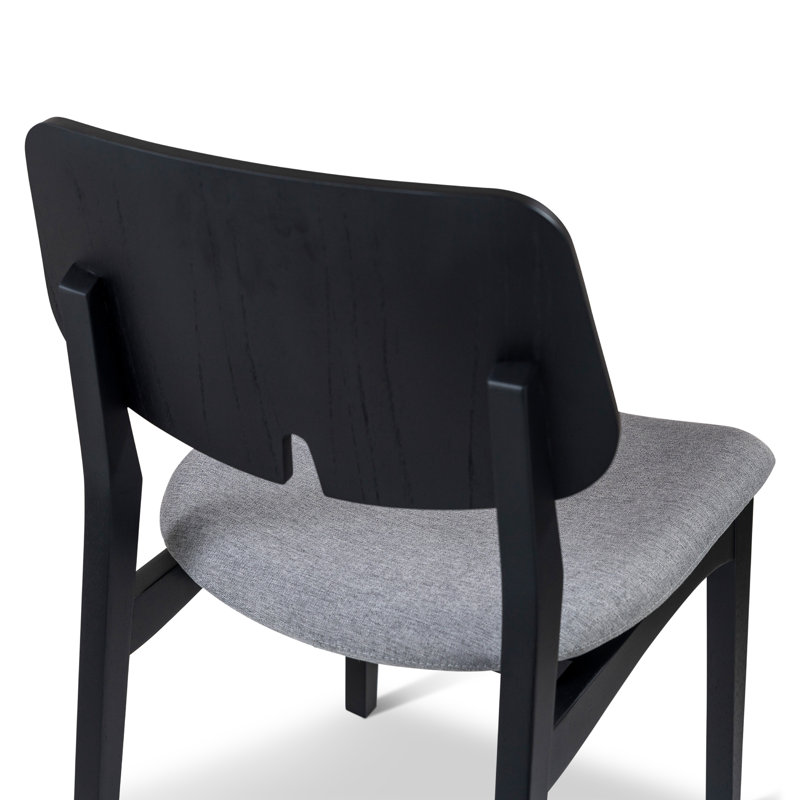 Modern Brazilian Beth Side Chair, Essence Gray/Ebano