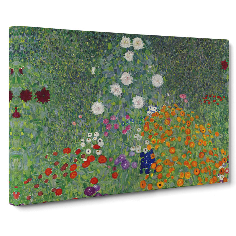 Flower Garden Vol.1 by Gustav Klimt - Wrapped Canvas Painting, 35cm H x 50cm W x 3cm D