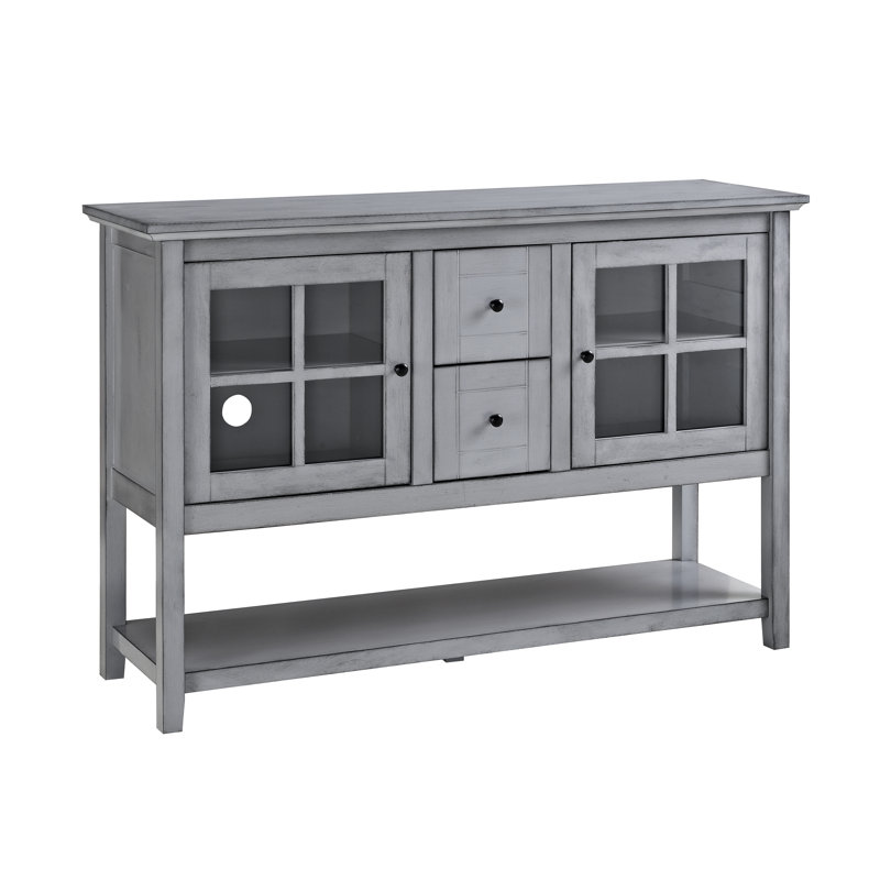 Gylla 52" 2-Door TV Stand for TVs up to 55", Antique Gray
