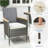 4-Piece All-Weather Gray Rattan Patio Dining Chair-1153412708