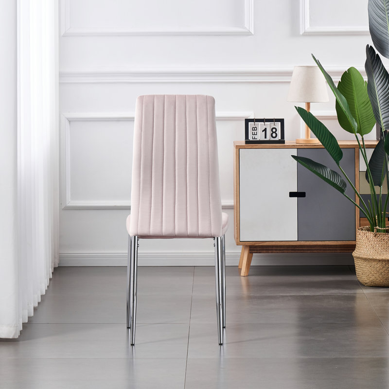 Gabrielle Upholstered Dining Chair, Pink