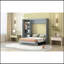 Lit escamotable double pleine grandeur avec tablettes, garde-robe et lumières DEL-185965996