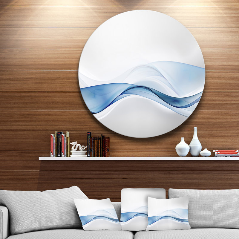 Toile abstraite murale, impression de vague d'eau 3D - Vague d'eau 3D, Métal, H 36 po x l 36 po x P 1 po