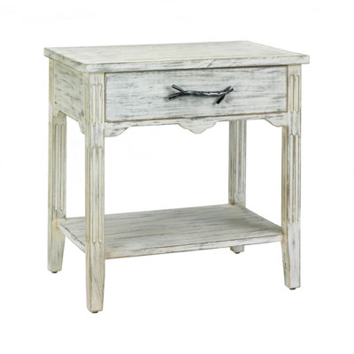Pawley Wood End Table | Coastal Geometric Side Table