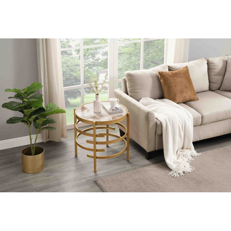 Ballintrae Coffee Table, Golden, 21.65'H x 20.67''W x 20.67''D