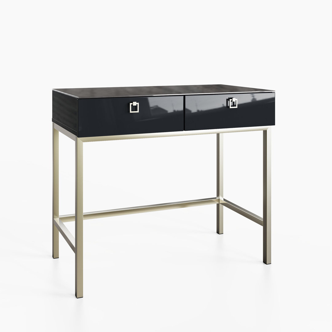 LYRA 228.6cm Glass Top Console Table