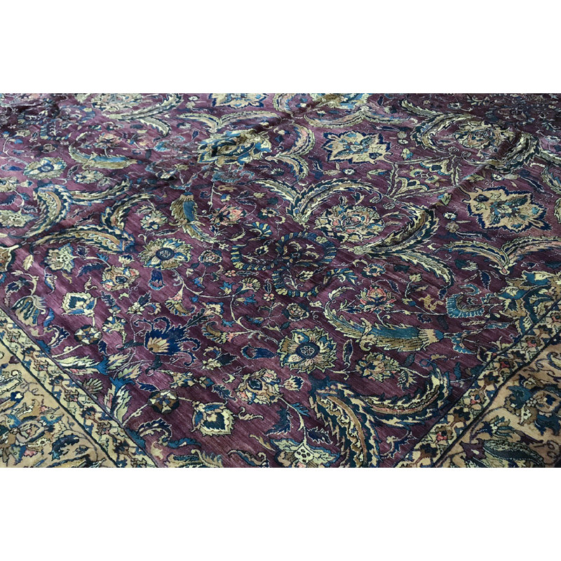 Maharaja Wool Oriental Area Rug in Purple/Brown