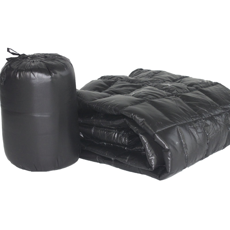 Quilted Throw Blanket, Black, Queen