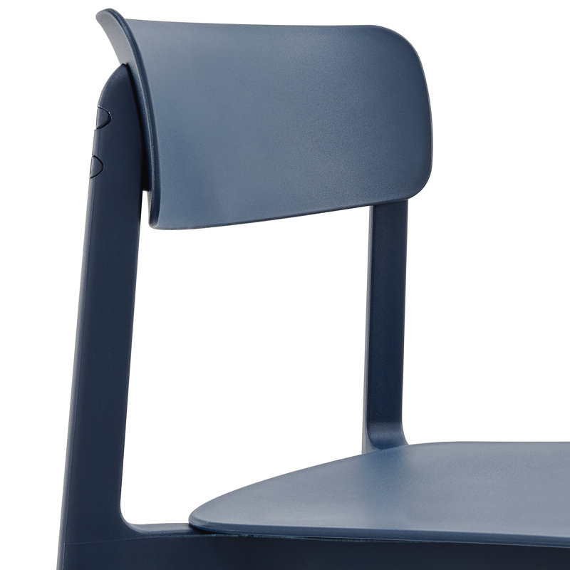 Chaise d'appoint de patio empilable Vowa, Bleu