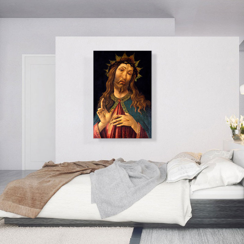 Christ couronné d'épines 1500 - impression, H 40 po x l 26 po x P 1,5 po
