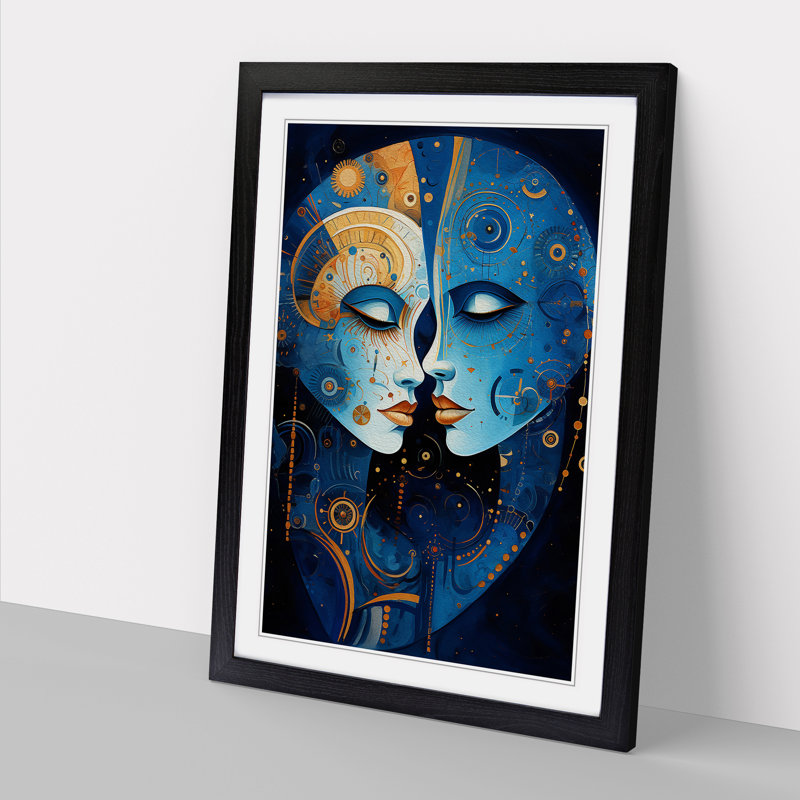 Single Picture Frame Print on Wood, Black Framed, 46cm H x 34cm W