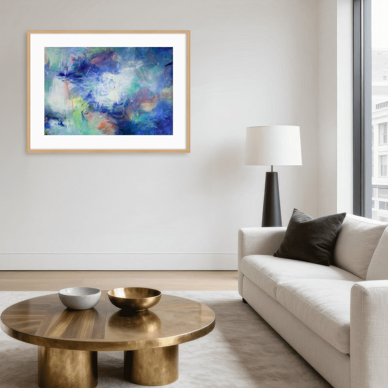 Remaining Neutral Print by Patricia Schwimmer, 12" H x 16" W x 1.125" D, Framed Matted Print, Beige